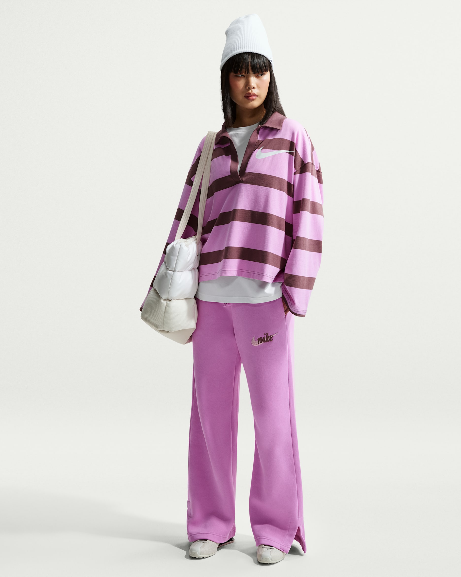 Nike Sportswear Phoenix Fleece Women's High-Waisted Wide-Leg Logo
